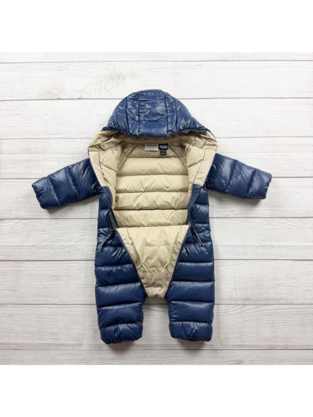 Patagonia Kids Infant Hi-Loft Down Sweater Bunting Suit Hooded Insulated Puffer - Picture 3 of 7